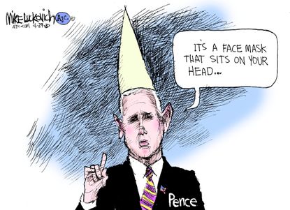 5 scathingly funny cartoons about Mike Pence's unmasked hospital visit ...