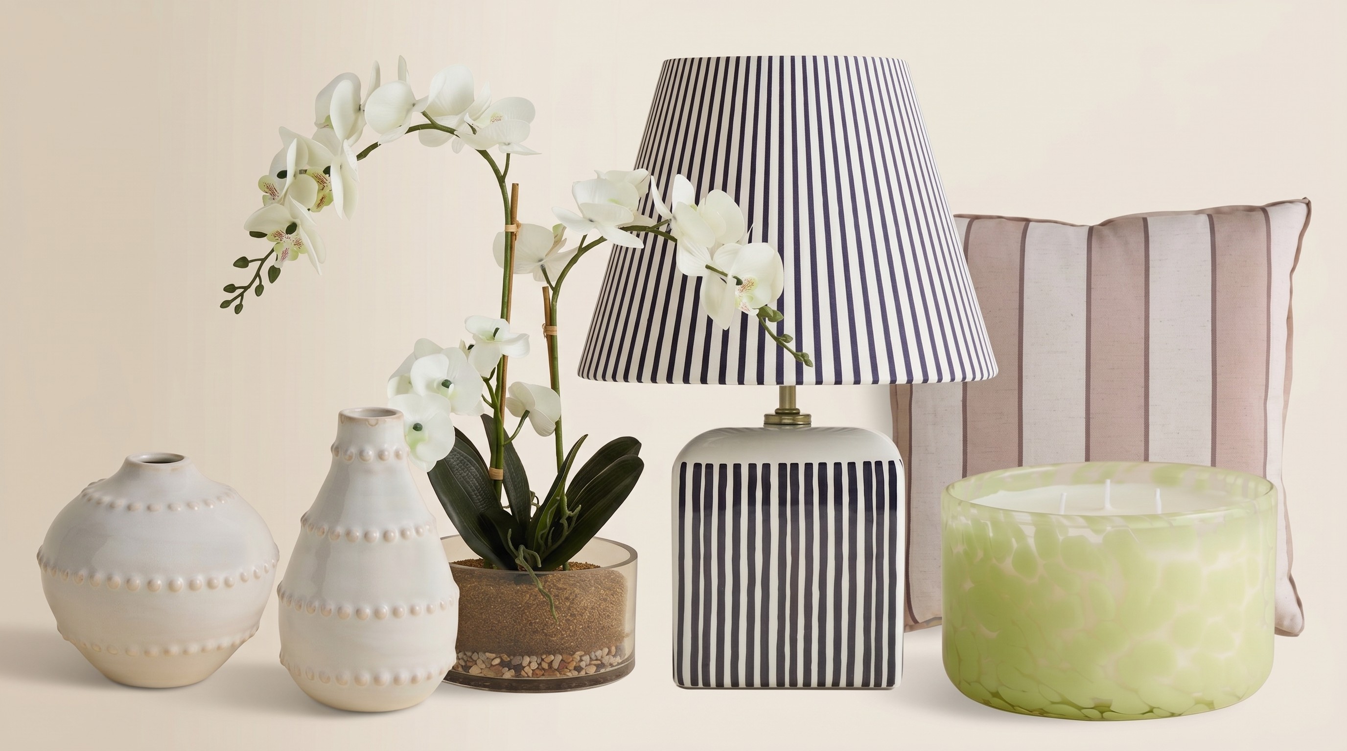 Items from Marks and Spencer home range on a beige background.