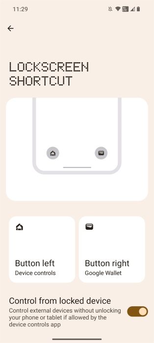 Nothing OS 2.0 lock screen shortcut options