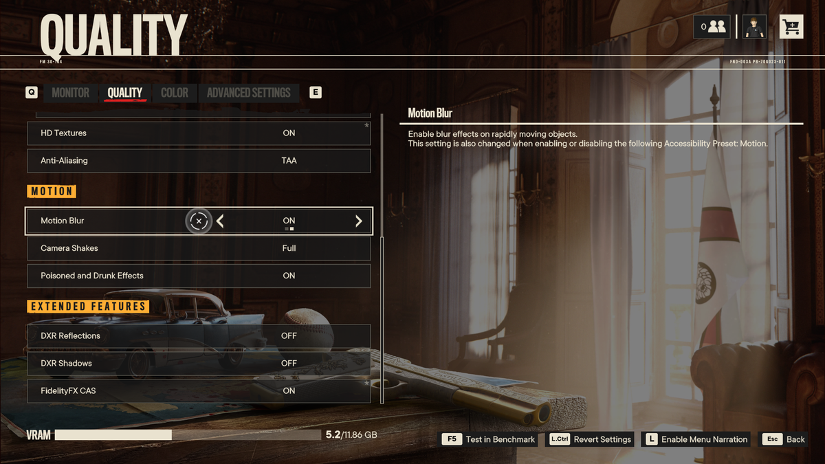 Far Cry 6 settings menu screenshots