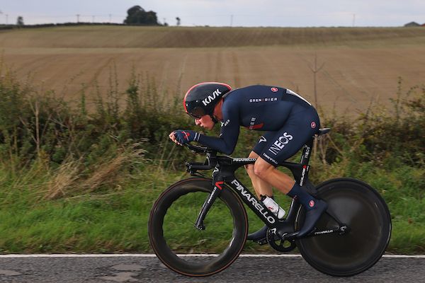Picture by Alex Whitehead/SWpix.com - 14/10/2021 - HSBC UK British Cycling Championship, Road. Individual Time Trial, ITT Elite Men - Tealby, Lincolnshire, England - Ethan Hayter of Team Ineos Grenadiers in action