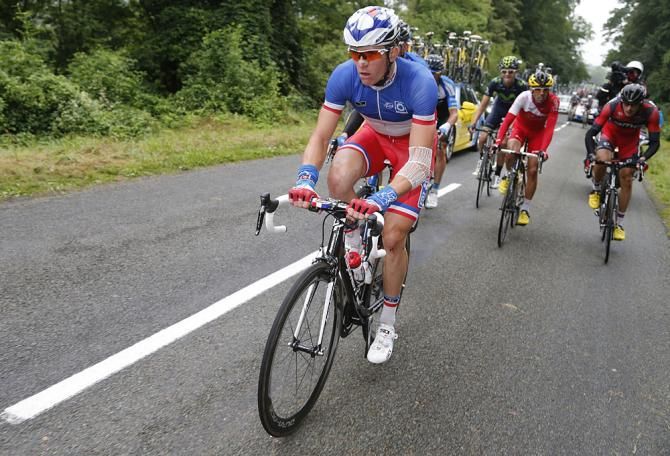 Arnaud Demare (FDJ) was caught out in a mass crash