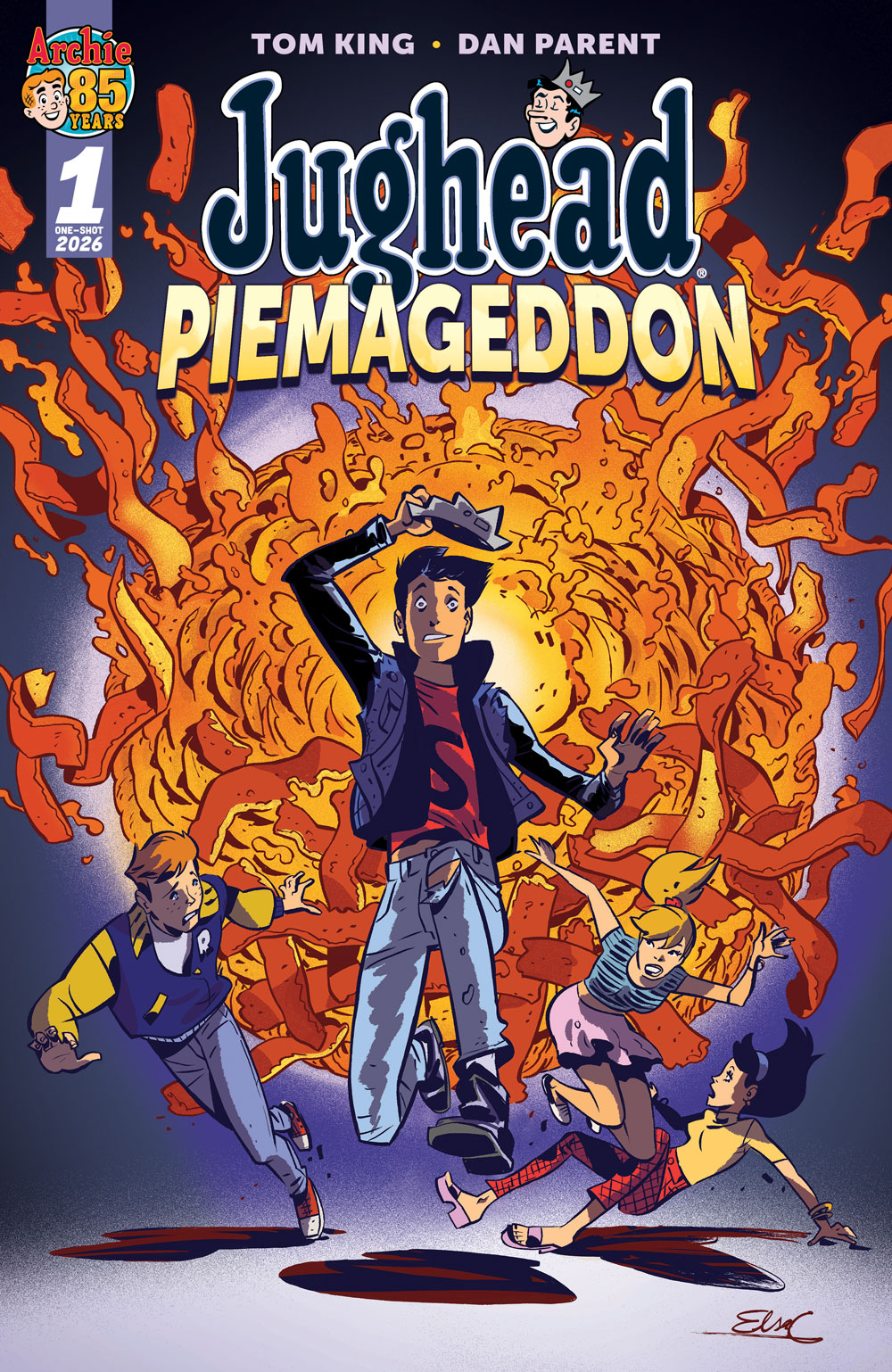 Archie Comics cover for Jughead: Piemageddon from Elsa Charretier