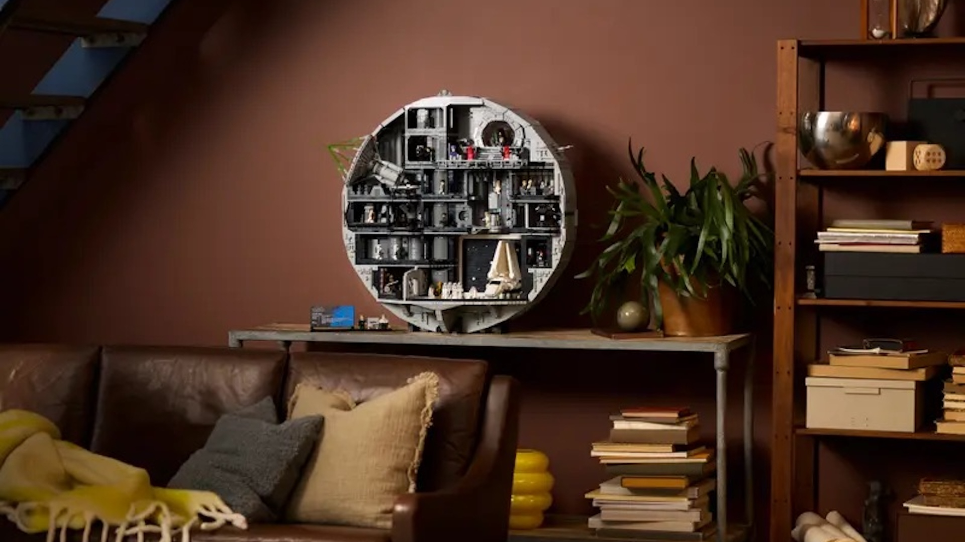 LEGI Death Star sat on a shelf