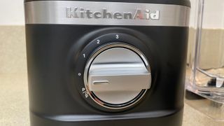 Close up of KitchenAid K150 controls