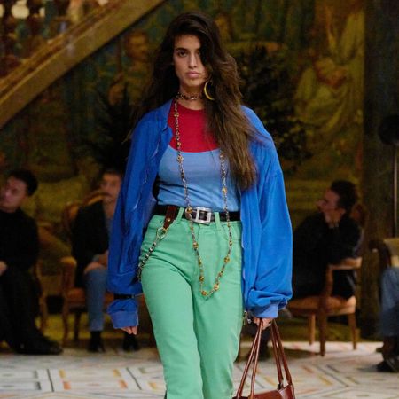 a model in the versace ss26 show