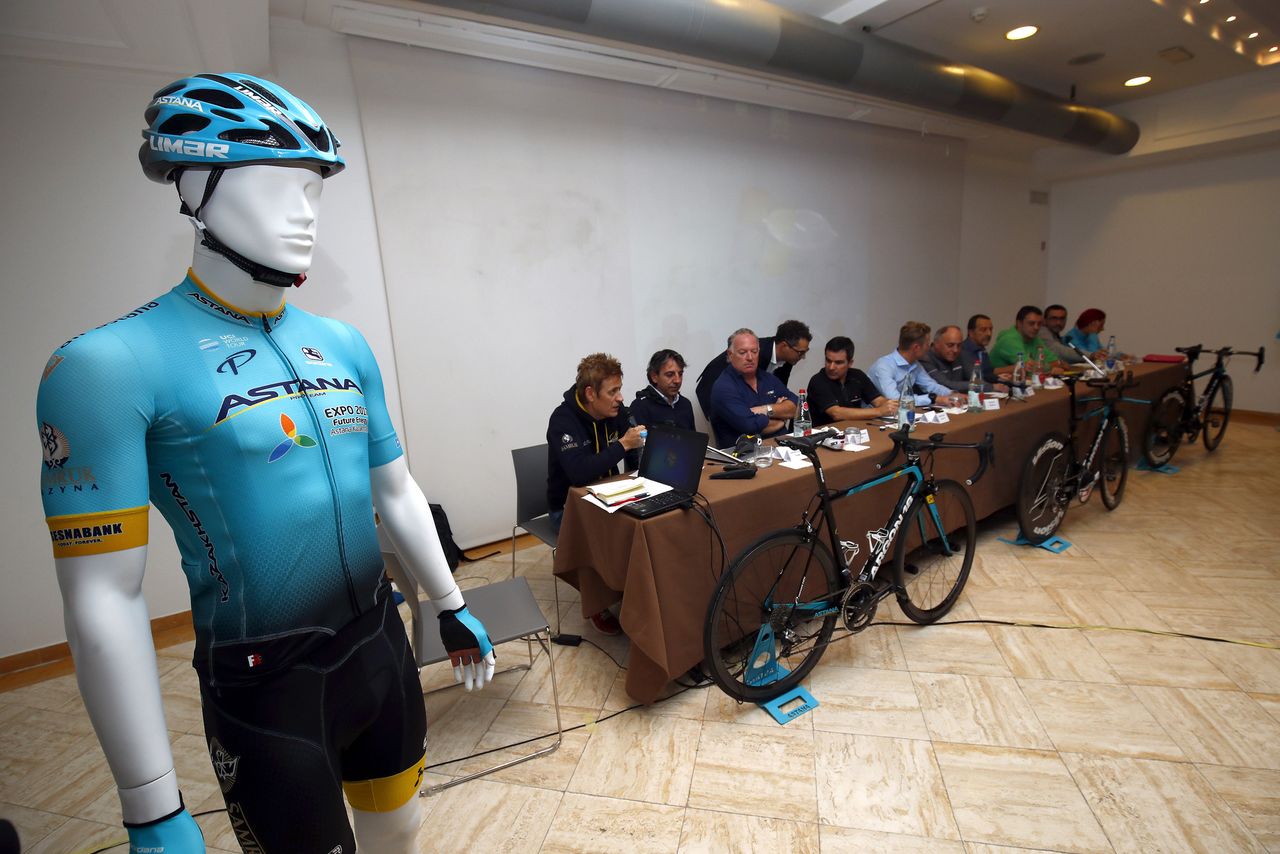 The 2017 Astana team gathered in Montecatini Terme
