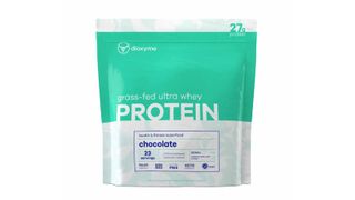 Dioxyme Grass-fed Ultra Whey Protein on white background