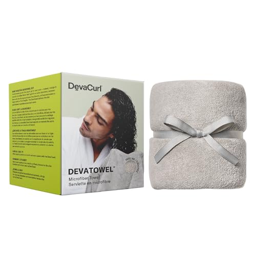 Devacurl Microfiber Anti-Frizz Hair Towel | Gently Dries | Gray