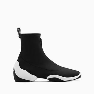 Giuseppe Zanott black neoprene high tops with a waterproof rubber sole