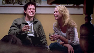 Grey's Anatomy George O'Malley laughs with Izzie Stevens.