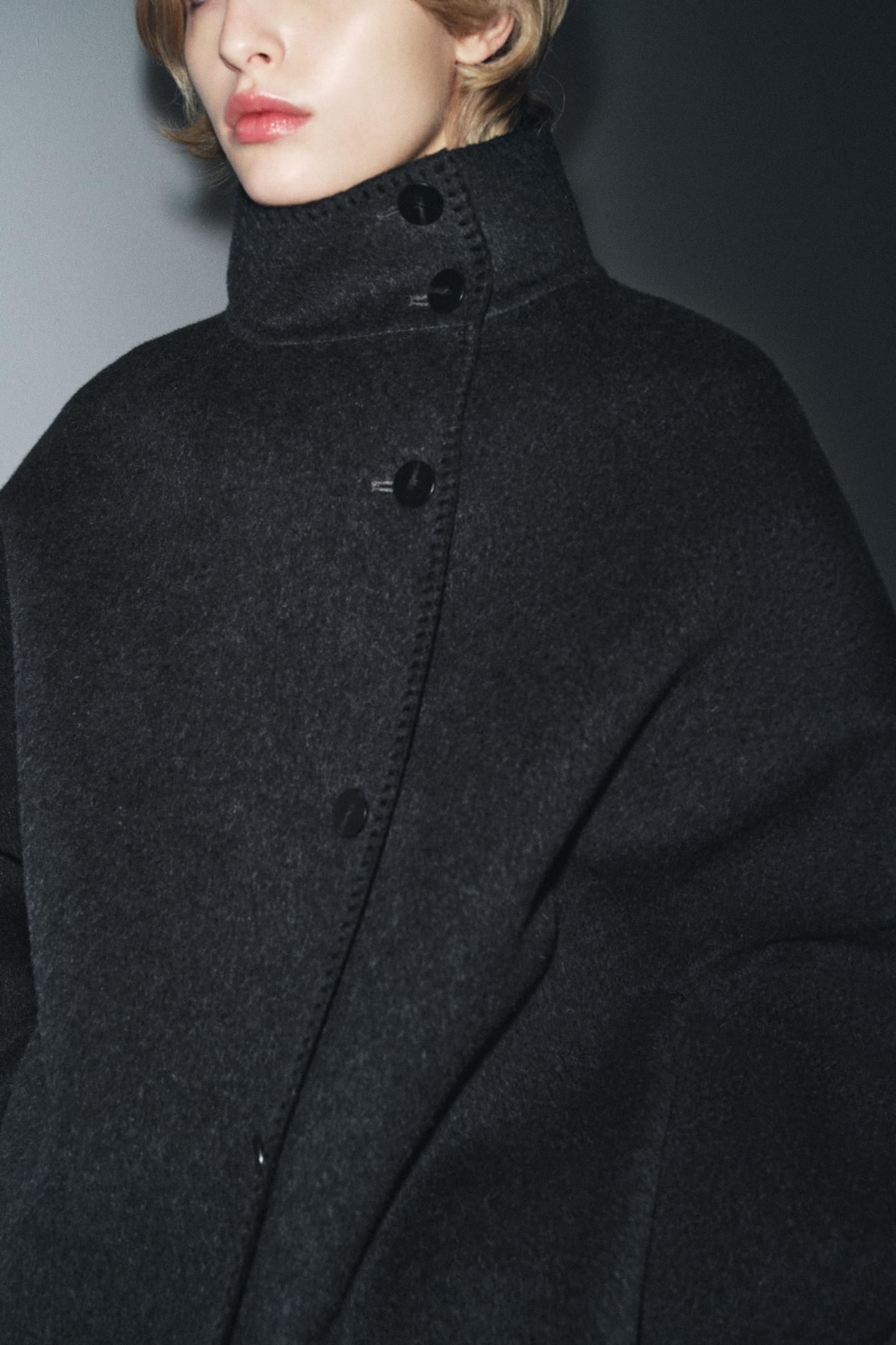 ZARA, Zw Collection Cropped Wool Coat