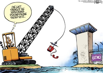Obama Cartoon U.S. Close Gitmo 2016