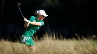 Charley Hull competes at a golf tournament