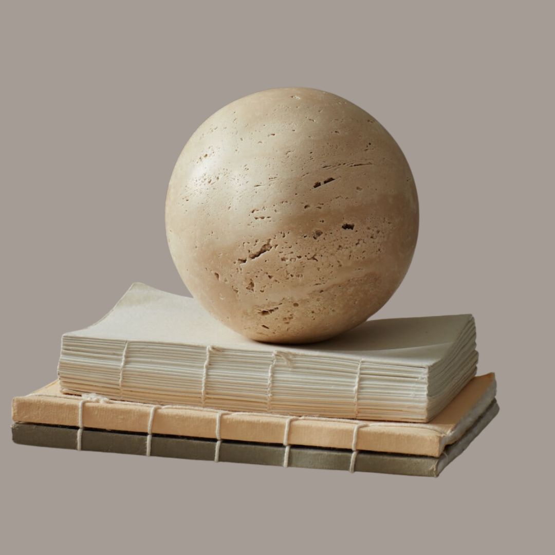 Layered Lounge, Dunas Travertine Sphere