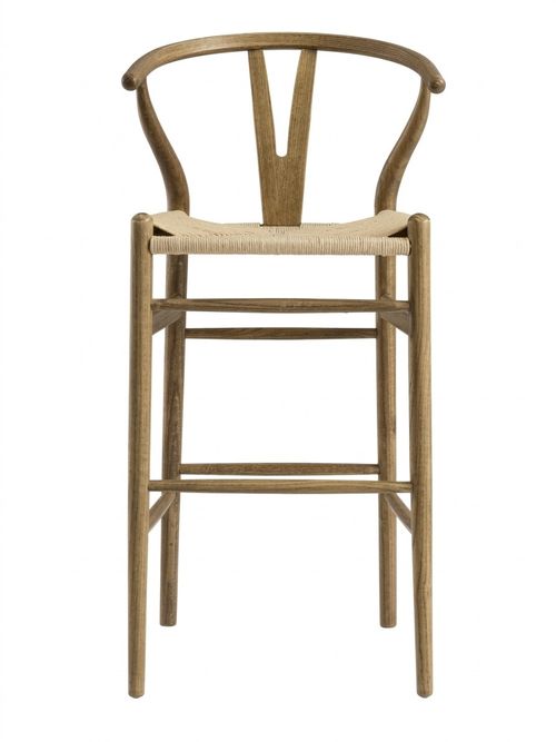 Hansel Wooden Natural Weave Bar Stool