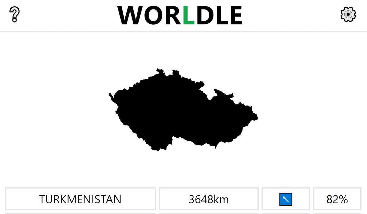 Worldle. Czech vector.