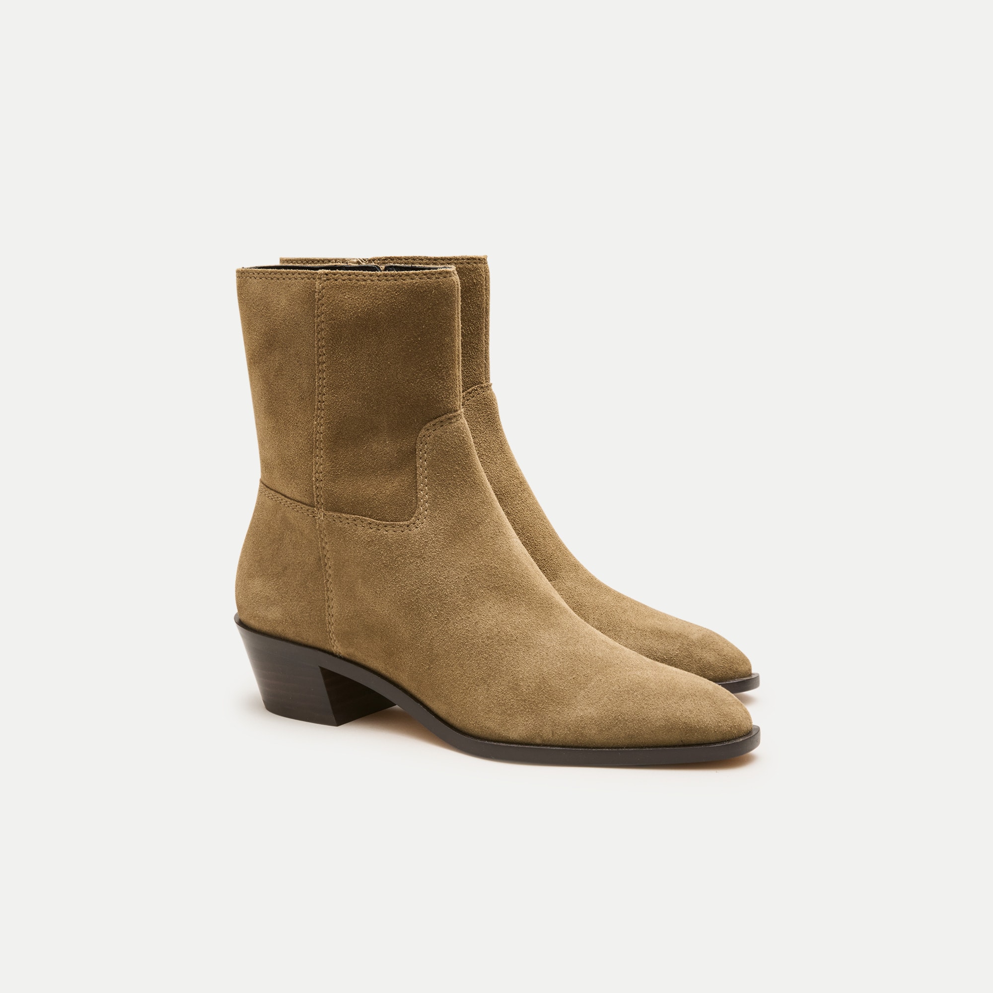Western Ankle Boots in Suede
