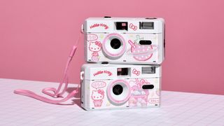 Hello Kitty Strawberry Kawaii film cameras and cassette player