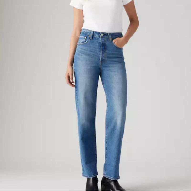 blue, straight leg denim jeans from Levi&#039;s