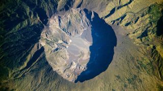 Aerial view of Mount Tambora
