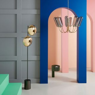 ellipse floor lamp and chandelier by houseof