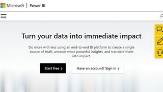 Website screenshot for Microsoft Power BI.