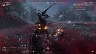 Helldivers 2 Illuminate Wretch attacking player with arm claw