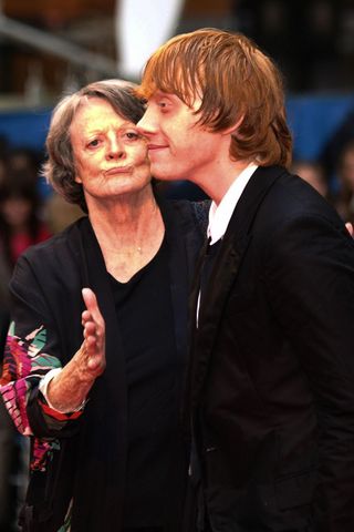 Dame Maggie Smith and Rupert Grint at the Harry Potter premiere