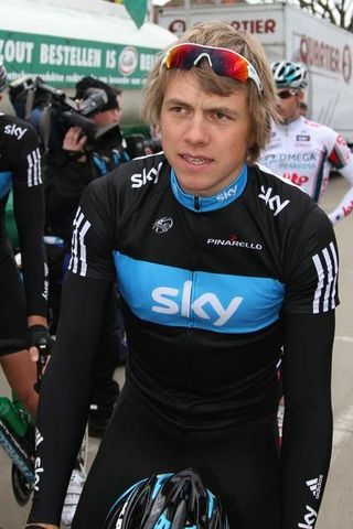 Edvald Boasson Hagen (Sky Professional Cycling Team) gets ready for his first E3 with the British squad.