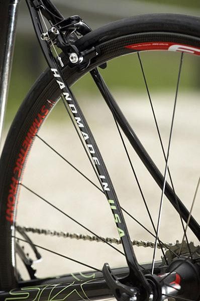 The SuperSix's slender seat stays