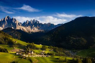 An alpine landscape with vivid colours