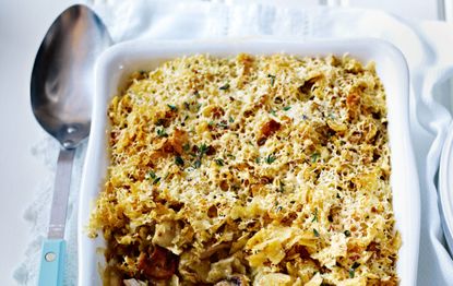 Slow-cooked cheesy chicken bake