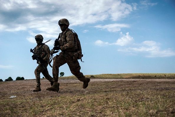 U.S. soldiers take part in a joint military drill in Bulgaria.