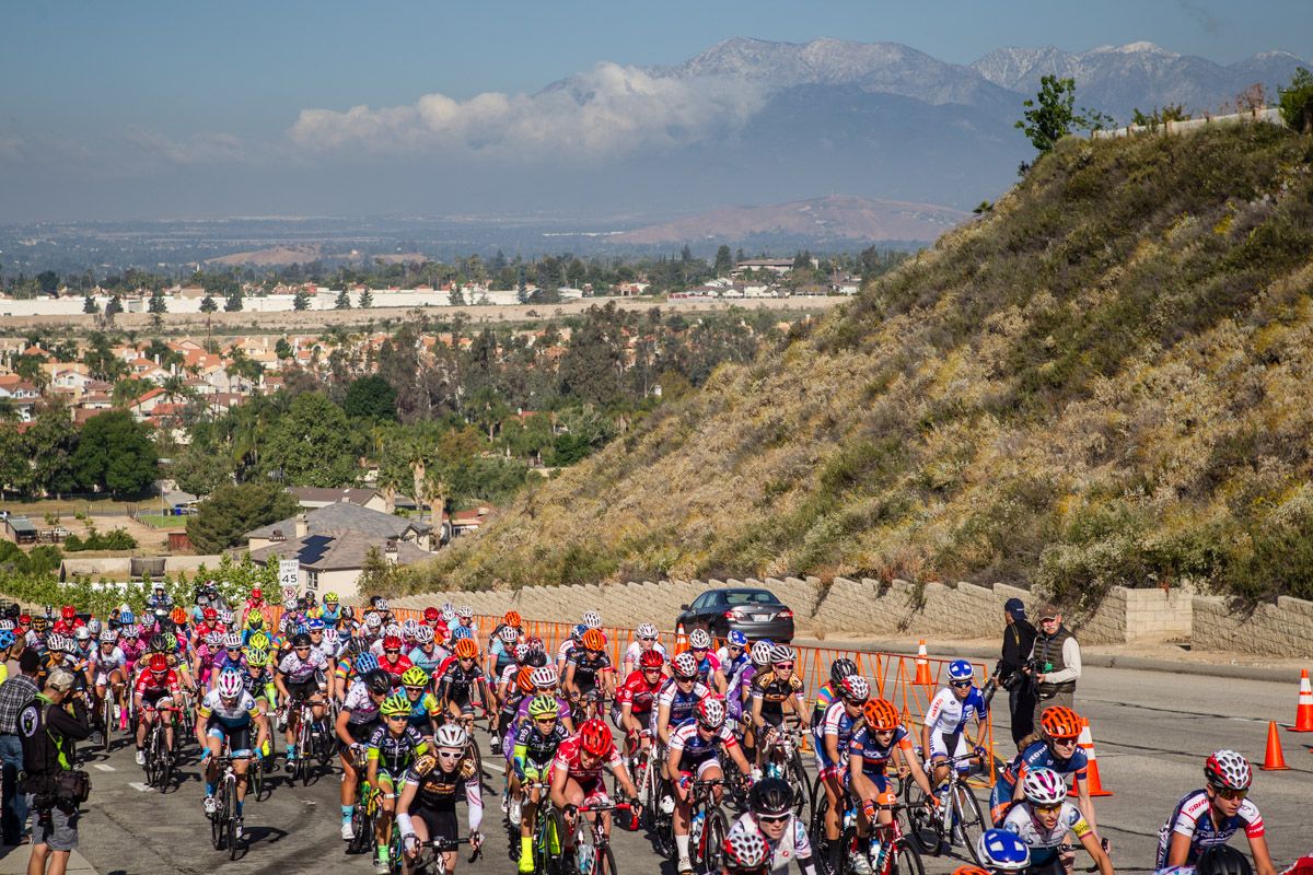 The women near the top of the climb.