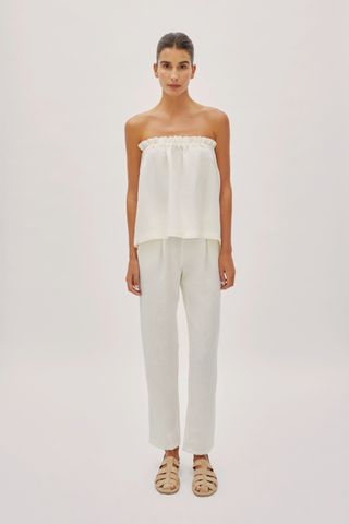 Amalfi Off-White Linen Pants