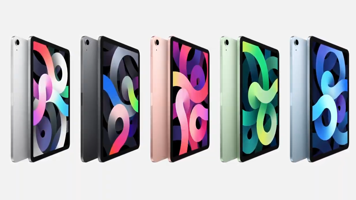iPad Air 4 in three colors