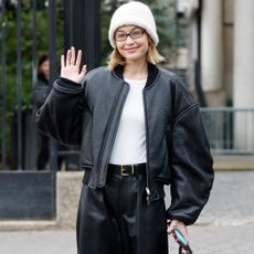 celebrities wearing the high-vamp flats trend