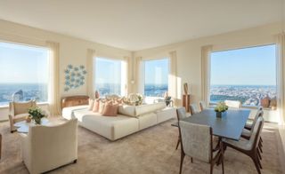 Image of the living room of a penthouse