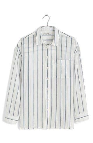 The Oversized Stripe Button-Up Shirt