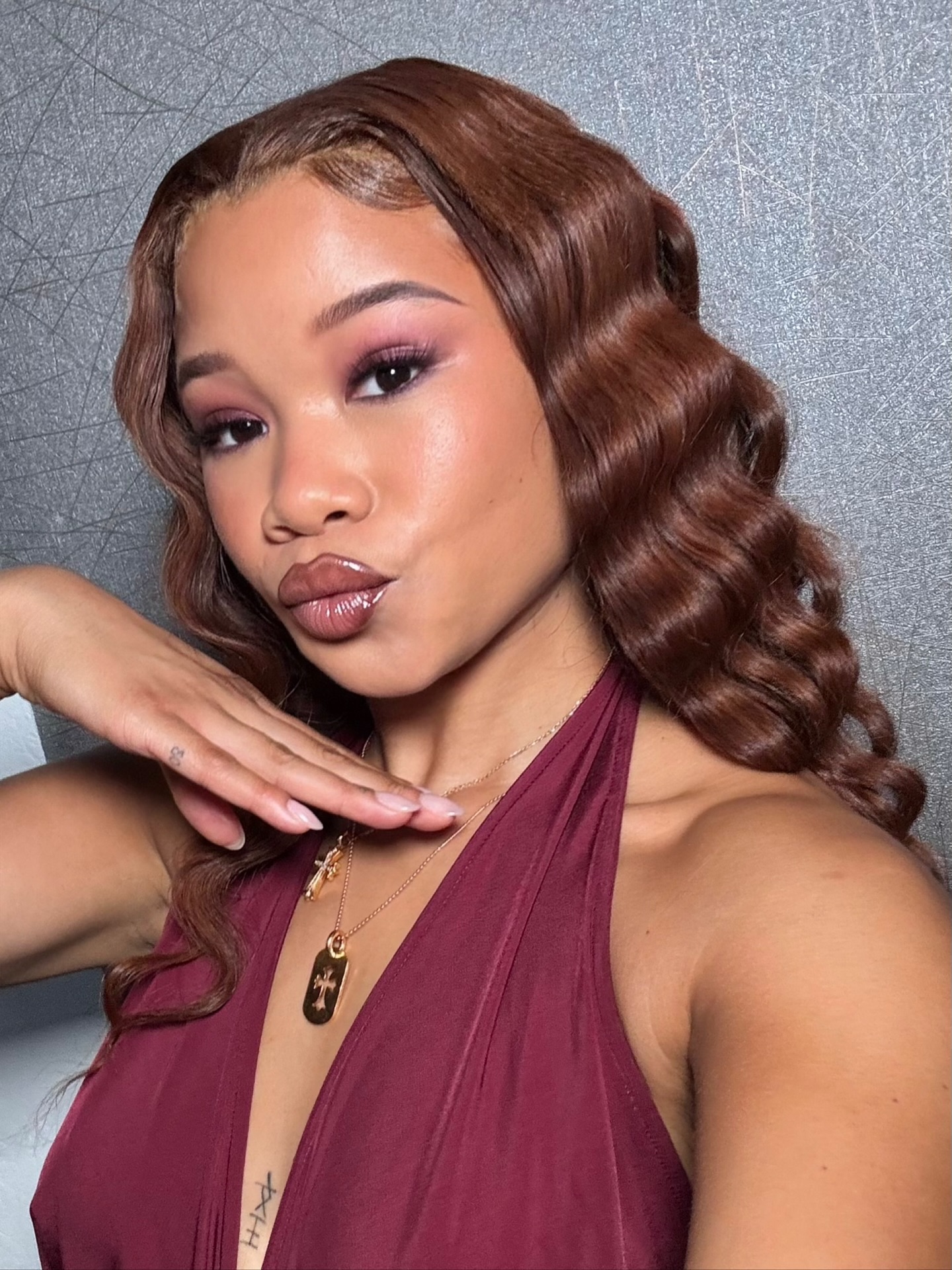 Storm Reid with mermaid waves