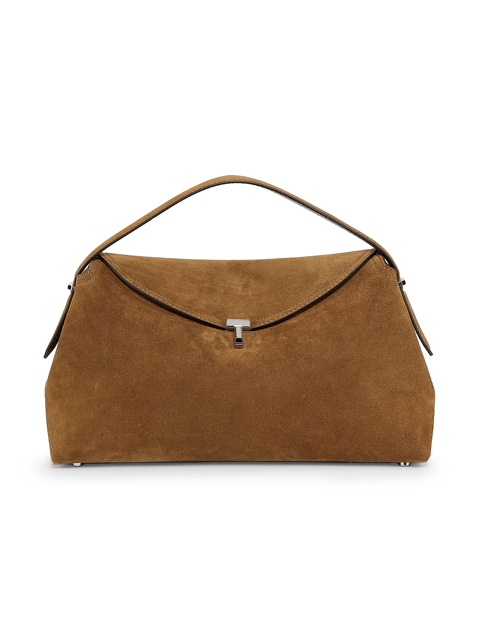 T-Lock Suede Top Handle Bag