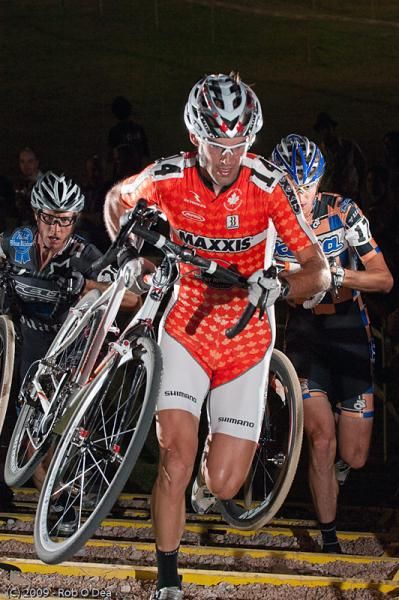 Geoff Kabush was in the mix back in the field.