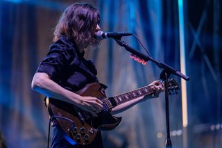 Carrie Brownstein of Sleater-Kinney performs onstage during the 50th Anniversary of the Bumbershoot Arts and Music Festival at Seattle Center on September 02, 2023 in Seattle, Washington.