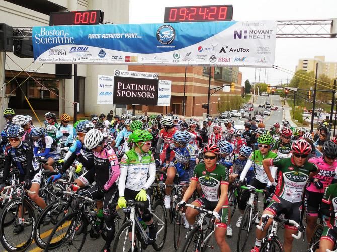More than 110 riders lined up for the women's 50.4-mile road race at the Winston-Salem Cycling Classic