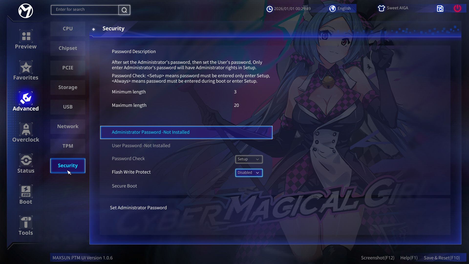Maxsun Terminator B850M Pro II - BIOS