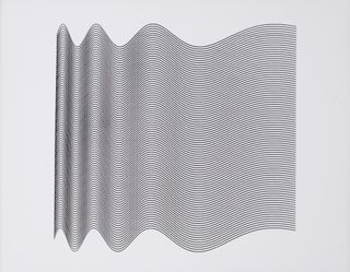 A. Michael Noll (American, born 1939). Ninety Parallel Sinusoids with Linearly Increasing Period, 1964. Computer-generated image. Presentation format and dimensions variable. Collection Buffalo AKG Art Museum. Gift of A. Michael Noll, 2023.