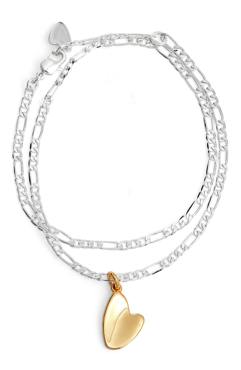 Layla Heart Pendant Wrap Bracelet