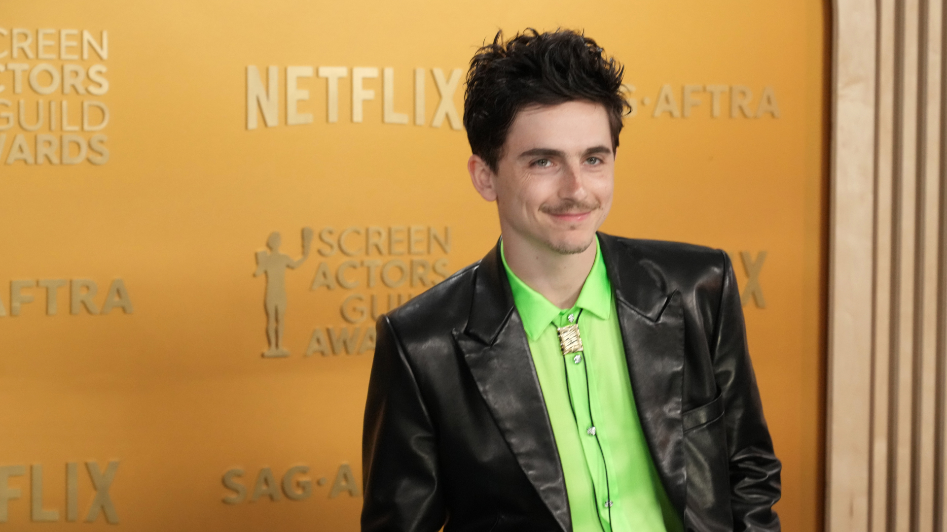 Timoth&eacute;e Chalamet attends the 31st Annual Screen Actors Guild Awards at Shrine Auditorium and Expo Hall on February 23, 2025 in Los Angeles, California.