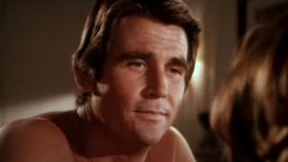 James Brolin smiling up close in his Octopussy screen test.